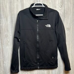 The North Face Windwall Jacket Adult S Black Full Zip Wind Resistant Zip Pockets